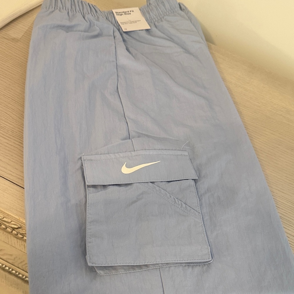 Nike Sky Blue Cargo Pants with White Logo